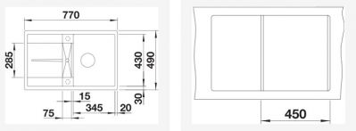 Blanco METRA 45 S-F 527290 вулканический серый