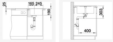 Blanco METRA 45 S-F 527290 вулканический серый