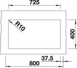 Blanco SUBLINE 350/350-U 527829 антрацит