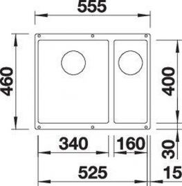 Blanco SUBLINE 340/160-U 527810 черный