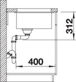 Blanco SUBLINE 500-U 527797 антрацит