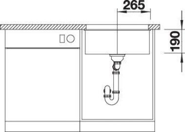 Blanco SUBLINE 500-U 527797 антрацит