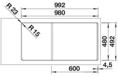 Blanco ADIRA XL 6 S-F 527625 чорний