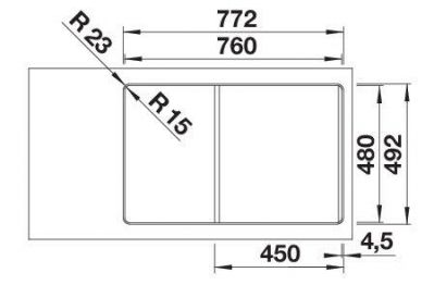 Blanco ADIRA 45 S-F 527598 нежный белый