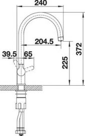 Blanco TRIMA 525803 PVD steel