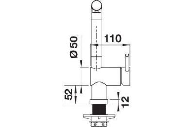 Blanco LINUS-S-F 527523 чёрный матовый