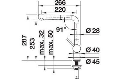 Blanco LINUS-S 527699 satin platinum