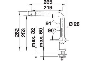 Blanco LINUS 527698 satin platinum