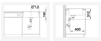 Blanco SUBLINE 500-IF 525997 чорний SteelFrame