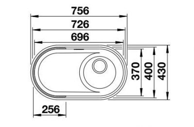 Blanco OOVALON 700-IF VELGRANIT 527991 мистический черный