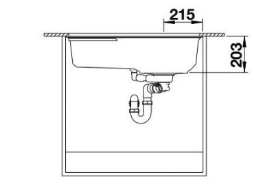 Blanco OOVALON 700-U VELGRANIT 527990 хмарний білий