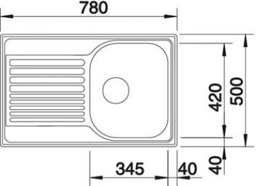 Blanco TIPO 45S stainless steel decor 513675