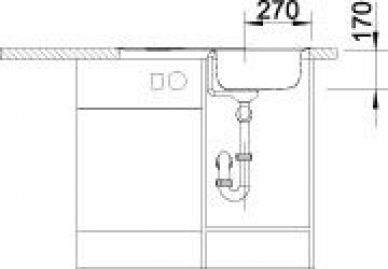 Blanco TIPO 45S stainless steel decor 513675