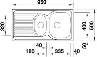 Blanco TIPO 6S Basic stainless steel 512303
