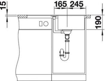 Blanco METRA 45 S-F 519086 темная скала