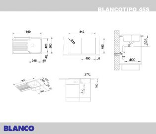 Blanco TIPO 45S stainless steel 511942