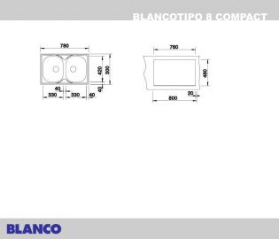 Blanco TIPO 8 Compact, stainless steel 513459